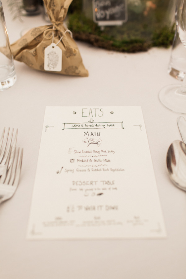 Whimsical Woodland Fairytale Wedding Menu http://www.lisadawn.co.uk/