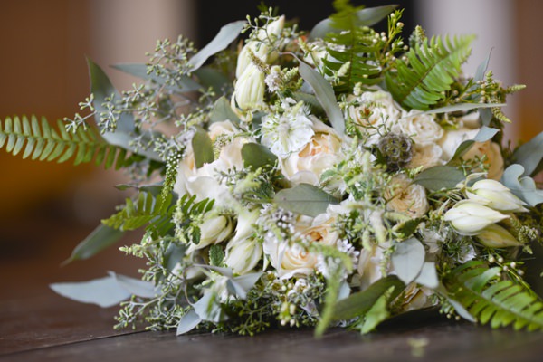 Neutral Natural Foliage Fern Bouquet Ethereal English Rose Bridal Bride http://www.careysheffield.com/