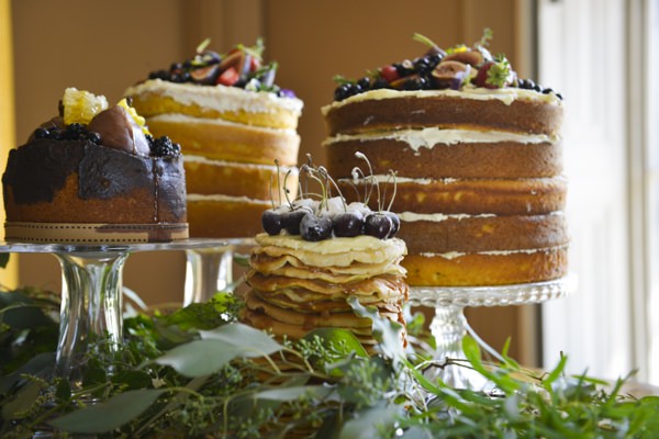Ethereal Woodland Wedding Naked Cake Dessert Ideas http://www.careysheffield.com/