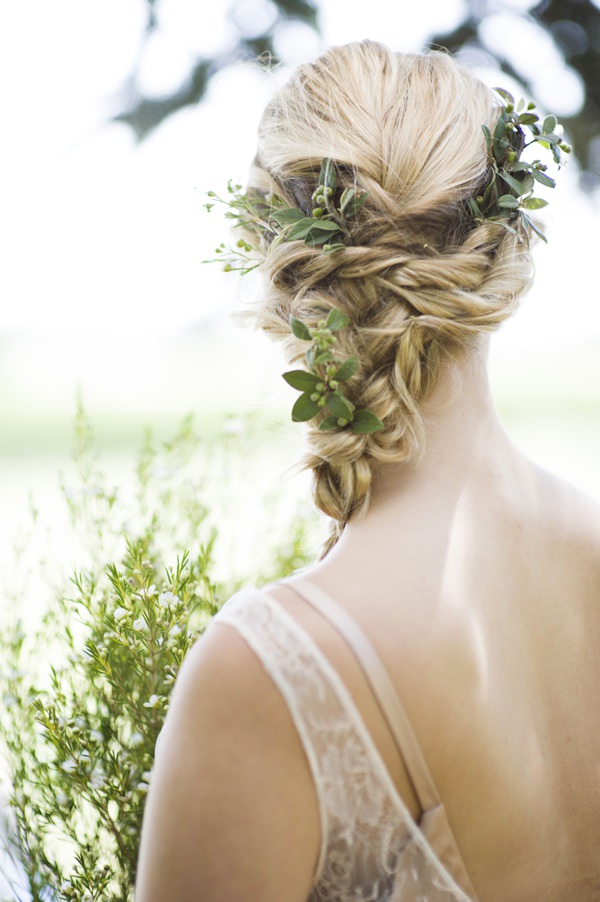 Beautiful Rustic Woodland Bridal Bride Plaited Braid Flower Foliage Bride http://www.careysheffield.com/