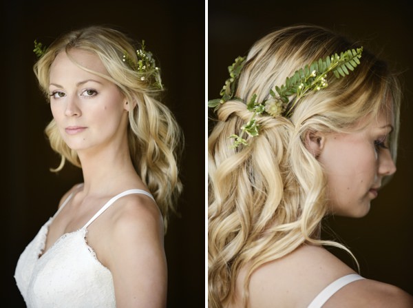 Beautiful Rustic Woodland Bridal Bride Fern Foliage Hair http://www.careysheffield.com/