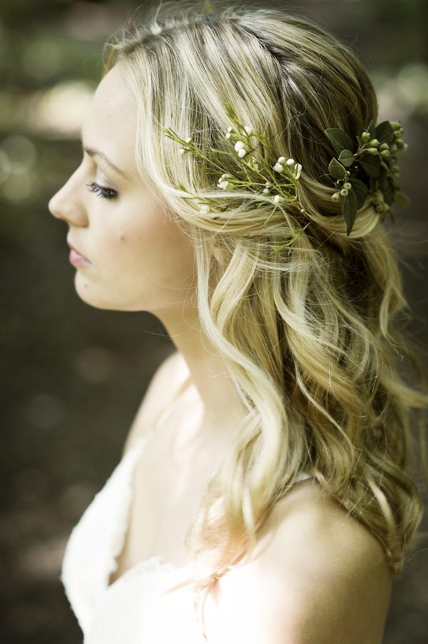 Beautiful Rustic Woodland Bridal Bride Boho Hair Wavy http://www.careysheffield.com/