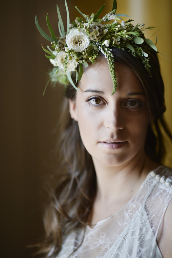 Flower Garland Hair Accessory Band Crown Halo Ethereal English Rose Bridal Bride http://www.careysheffield.com/