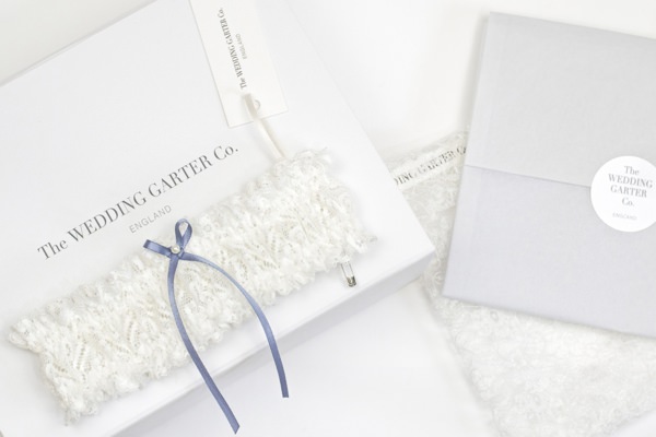 Grace Lace Something Blue Bridal Garter by The Wedding Garter Co