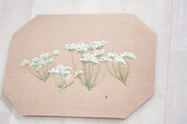 DIY Tutorial How To Pebble Stone Pressed Flower Leaf Botanical Favours Place Names