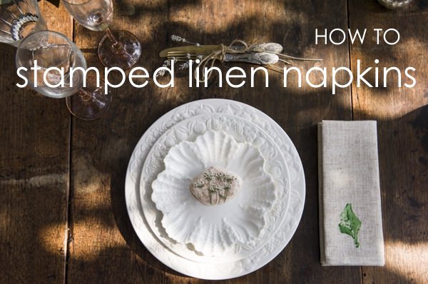 DIY Stamped Napkins Wedding Linen Tutorial