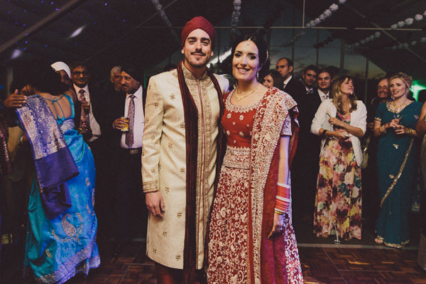 Lengha Bride Outfit Red Gold Beautiful English Indian Wedding http://www.scuffinsphotography.com/