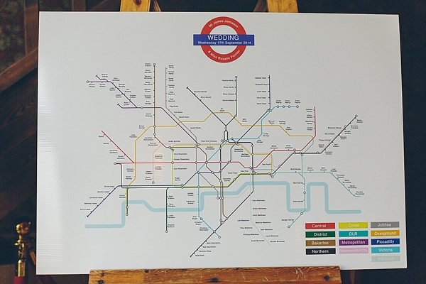 Creative Fun Rainbow Wedding Tube Map Table Plan http://www.christinewehrmeier.com/ 