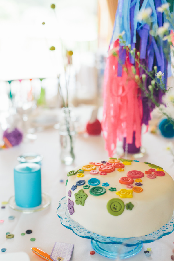 Creative Fun Rainbow Wedding Cake Buttons http://www.christinewehrmeier.com/ 
