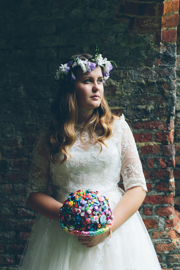 Creative Fun Rainbow Wedding Flower Crown Headdress Bride http://www.christinewehrmeier.com/