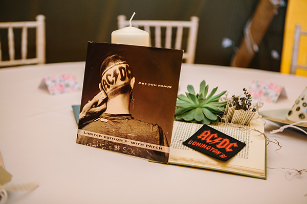 Bohemian Outdoor Tipi Wedding ACDC Table Names http://www.sarahjanesphotography.co.uk/ 