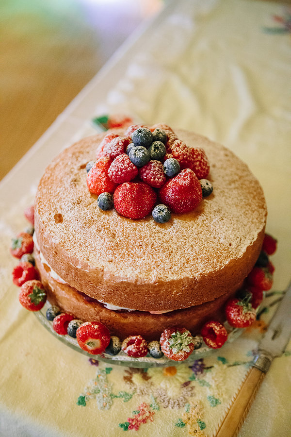 Bohemian Outdoor Tipi Wedding Victoria Sponge Cake http://www.sarahjanesphotography.co.uk/
