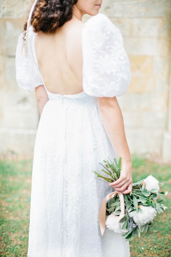Beautiful Summer Provence Flower Wedding Ideas Vintage 1980s Dress Bride http://www.brittspring.com/ 