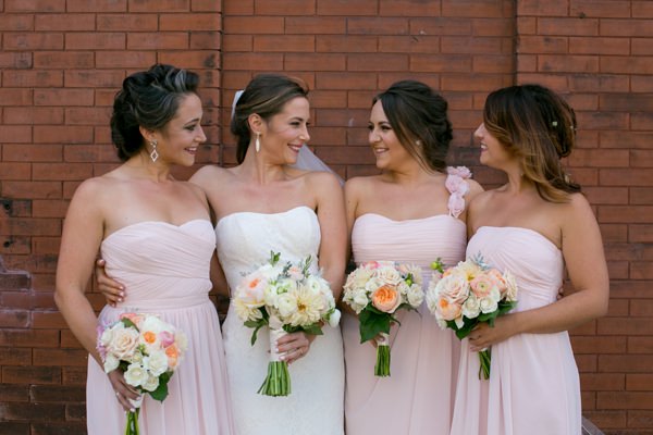Simple Elegant Black Tie Minnesota Wedding Pink Bridesmaids http://www.erinjohnsonphotoblog.com/