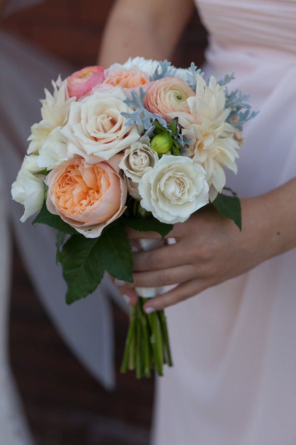 Simple Elegant Black Tie Minnesota Wedding Blush Pink Bridesmaid Bouquet http://www.erinjohnsonphotoblog.com/