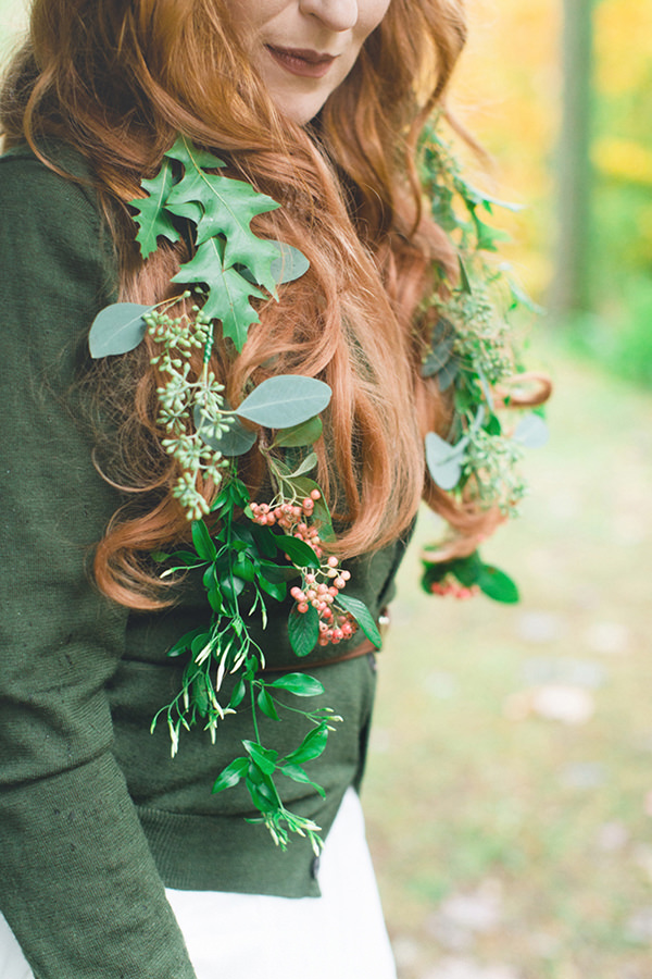 Handfasting Elopement Inspiration in the Scottish Wilderness Hair Foliage Bride Wedding http://www.photographychantal.co.uk/