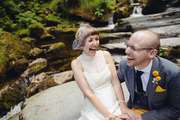 Creative Yellow 'Greys' Waterfall Woods Wedding http://www.lucylittle.co.uk/