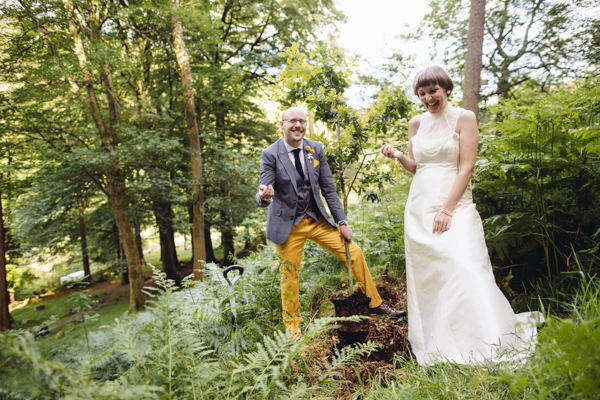 Creative Yellow 'Greys' Waterfall Woods Wedding http://www.lucylittle.co.uk/