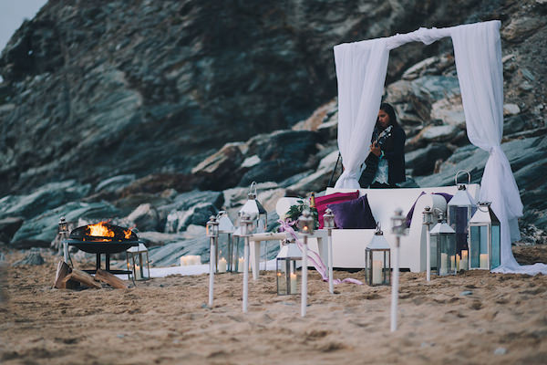 Romantic Sunset Cornwall Beach Proposal http://www.traversandbrown.co.uk/
