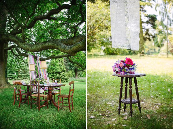Colourful Outdoor Blooms Ribbons Wedding Ideas http://www.paperangelphotography.co.uk/