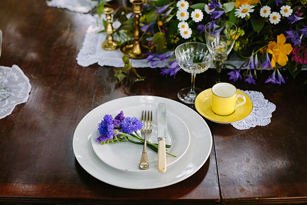Colourful Outdoor Blooms Ribbons Wedding Ideas http://www.paperangelphotography.co.uk/