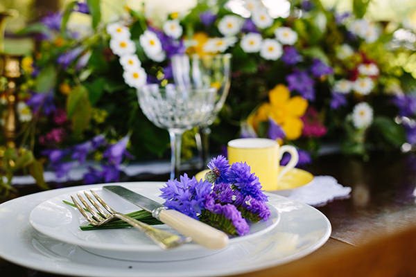 Colourful Outdoor Blooms Ribbons Wedding Ideas http://www.paperangelphotography.co.uk/