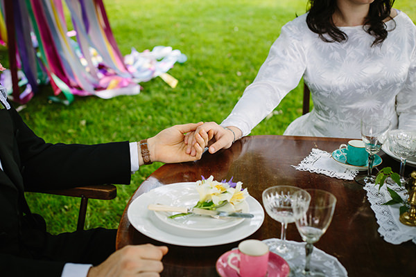 Colourful Outdoor Blooms Ribbons Wedding Ideas http://www.paperangelphotography.co.uk/