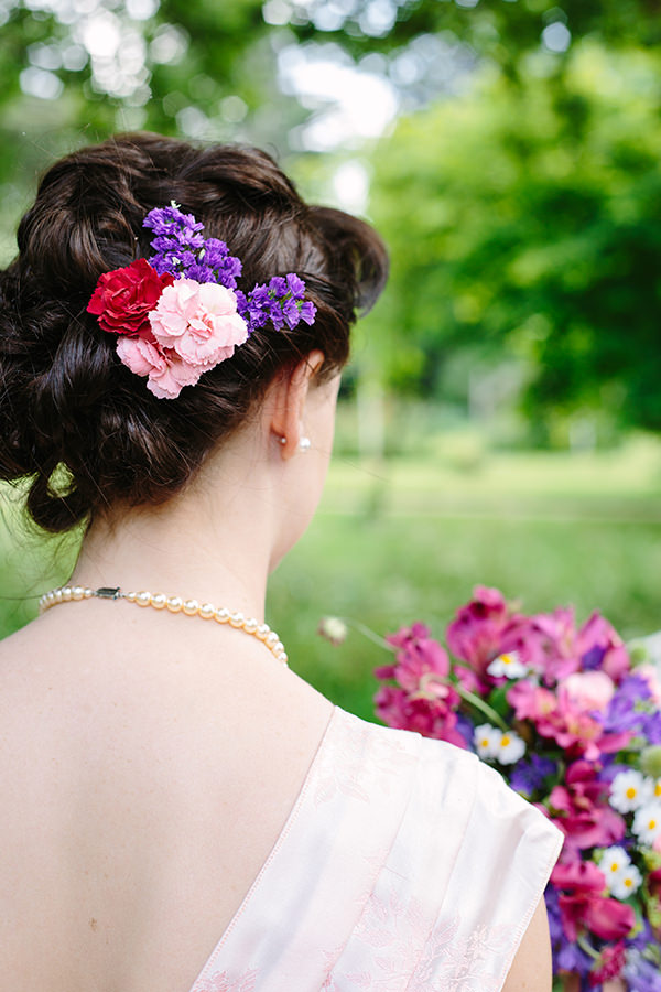 Flowers Hair Style Bride Bridesmaid Pretty Colourful Outdoor Blooms Ribbons Wedding Ideas http://www.paperangelphotography.co.uk/