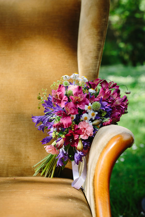 Colourful Outdoor Blooms Ribbons Wedding Ideas http://www.paperangelphotography.co.uk/ 