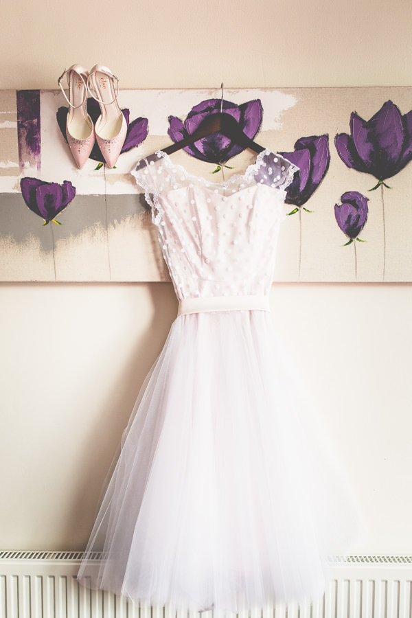 Polka Dot 1950s Dress Vintage Tea Party Tipi Wedding http://lovethatsmilephotography.com/