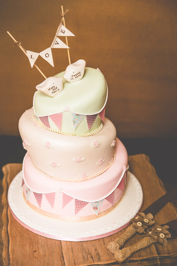 Pastel Bunting Cake Vintage Tea Party Tipi Wedding http://lovethatsmilephotography.com/
