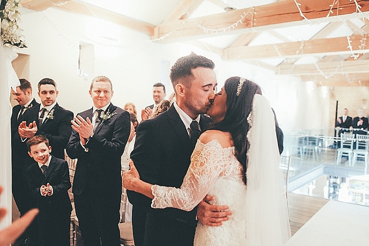 Whimsical Green White Fairy Lights Winter Wedding http://jesspetrie.com/