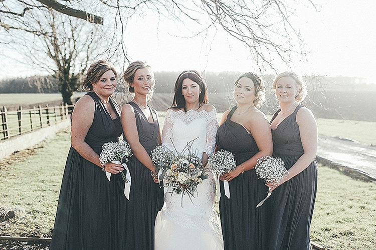 Grey Bridesmaid Dresses Whimsical Green White Fairy Lights Winter Wedding http://jesspetrie.com/