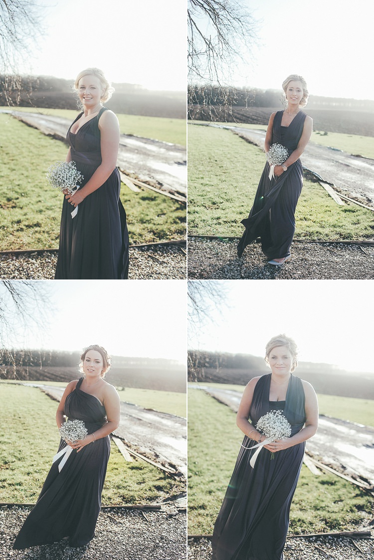 Grey Wrap Bridesmaid Dresses Multi Way Whimsical Green White Fairy Lights Winter Wedding http://jesspetrie.com/