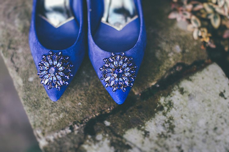 Blue Shoes Bride Bridal Whimsical Green White Fairy Lights Winter Wedding http://jesspetrie.com/