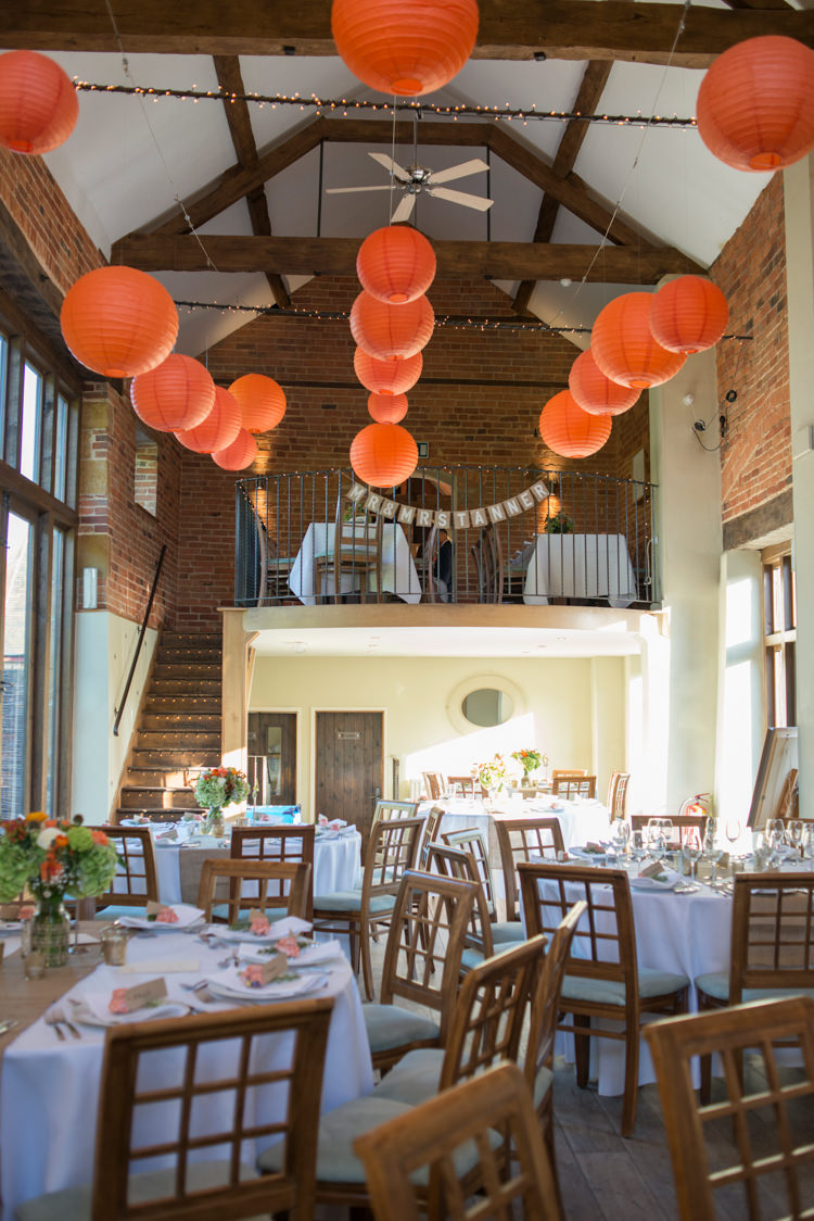 Lanterns Charming Orange Navy Rustic Wedding http://www.kayleighpope.co.uk/