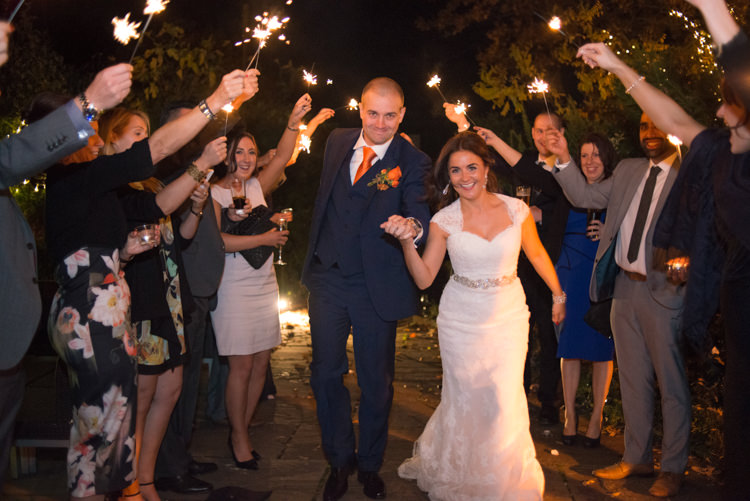 Sparklers Charming Orange Navy Rustic Wedding http://www.kayleighpope.co.uk/