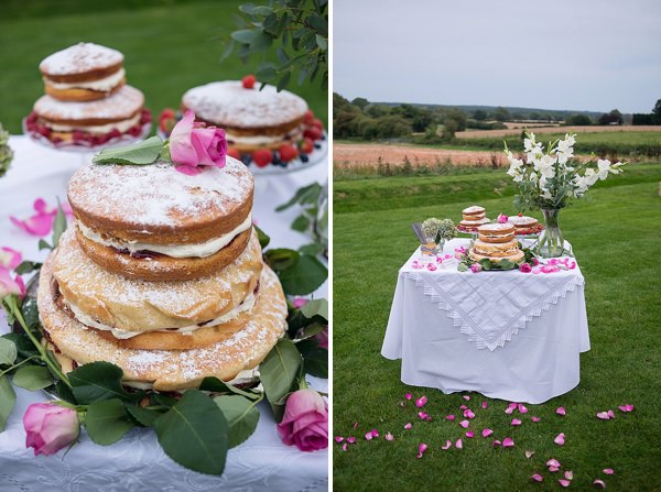 Vintage Cake Table Stylish Modern Monochrome Village Hall Wedding http://www.sarareeve.com/