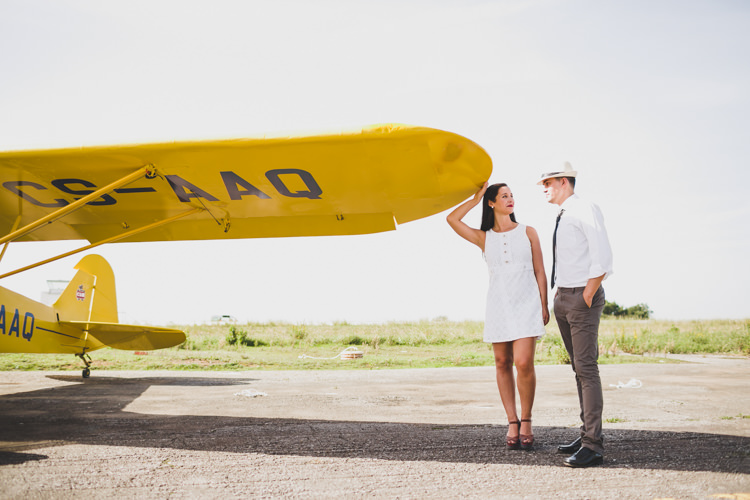 Vintage 1920s Aerodrome Styled Engagement Shoot Portugal http://jesuscaballero.com/