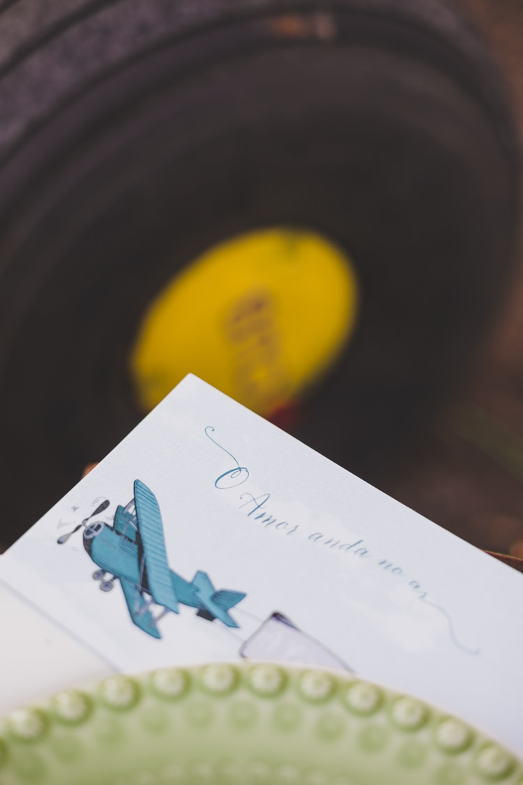 Aeroplane Stationery Vintage 1920s Aerodrome Styled Engagement Shoot Portugal http://jesuscaballero.com/
