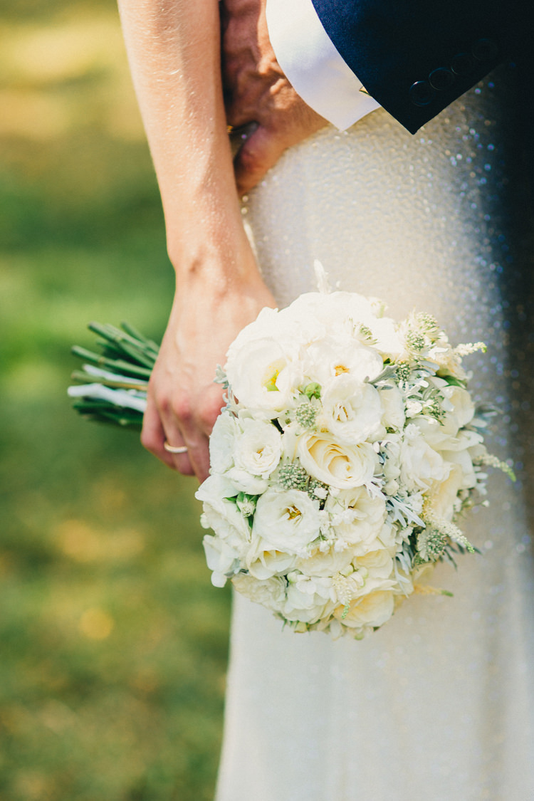 White Cream Ivory Bouquet Flowers Bride Bridal Roses Green Stylish Rural Relaxed Bohemian Wedding http://peppermintlovephotography.com/