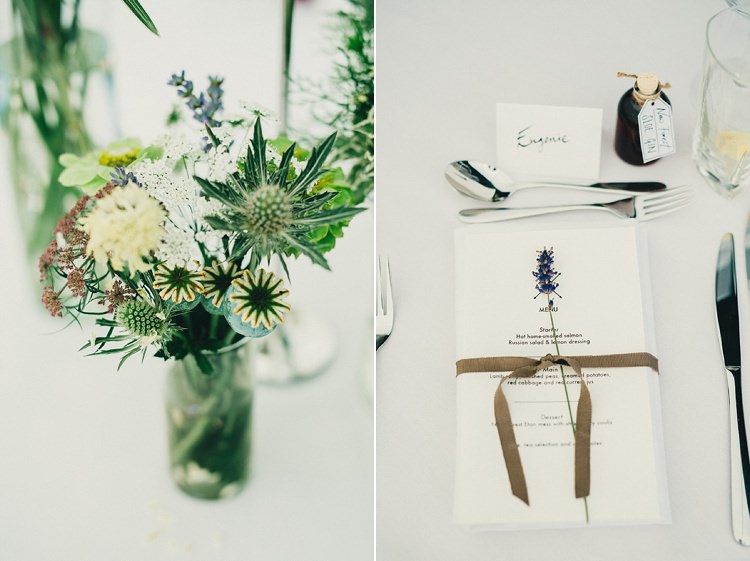 Lavender Place Setting Stationery Menu Stylish Rural Relaxed Bohemian Wedding http://peppermintlovephotography.com/