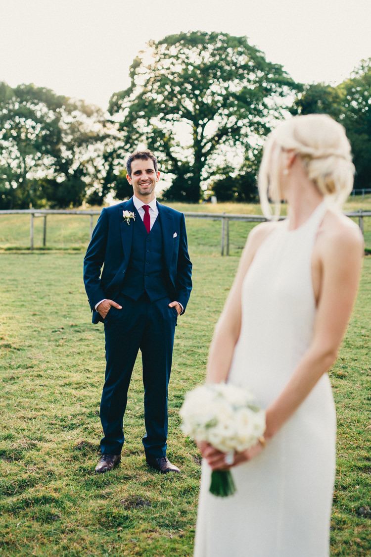 Navy Suit Red Tie Cad and the Dandy Suit Groom Stylish Rural Relaxed Bohemian Wedding http://peppermintlovephotography.com/