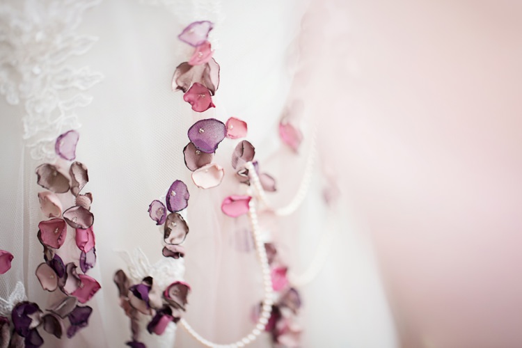Tulle Pink Petal Flowers Pearls Gown Dress Bride Eccentric Flower Fairy Rustic Woodland Glitter Pink Dip Die Fairy Lights Wedding Ideas Editorial Bridal http://www.tireedawson.co.uk/