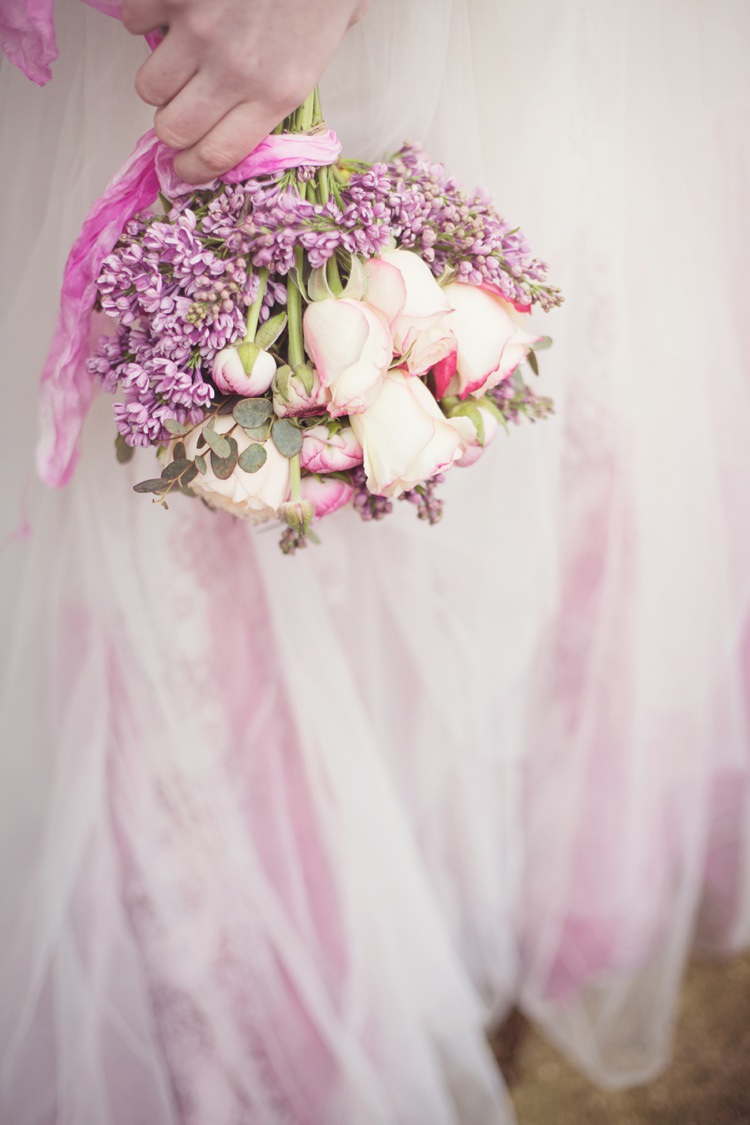 Purple White Pink Rose Bridal Bride Bouquet Flowers Eccentric Flower Fairy Rustic Woodland Glitter Pink Dip Die Fairy Lights Wedding Ideas Editorial Bridal http://www.tireedawson.co.uk/