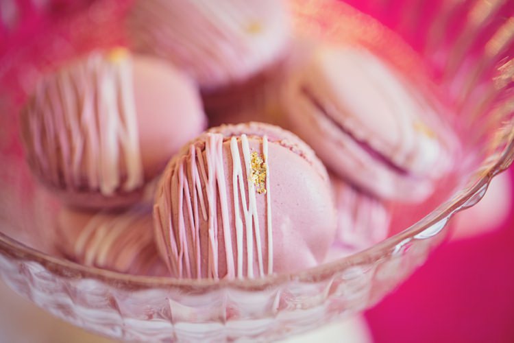 Pink Gold Macarons Eccentric Flower Fairy Rustic Woodland Glitter Pink Dip Die Fairy Lights Wedding Ideas Editorial Bridal http://www.tireedawson.co.uk/
