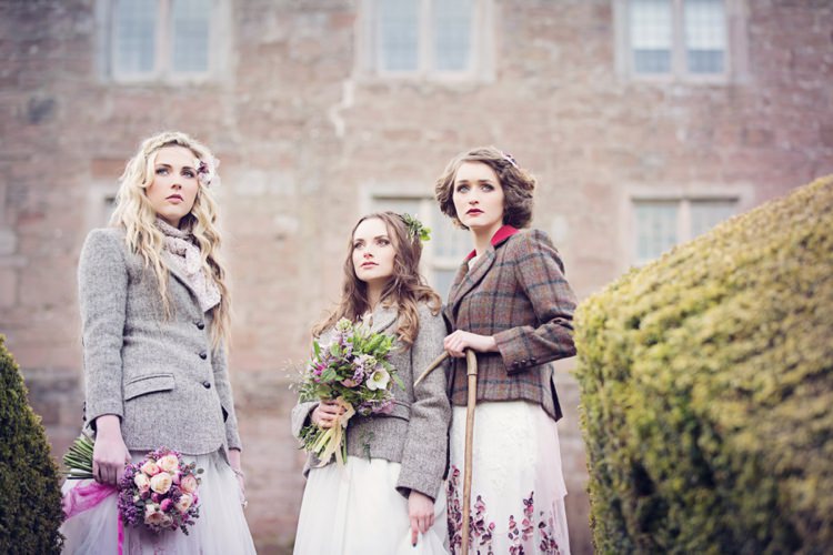 Bride Tweed Jackets Coats Eccentric Flower Fairy Rustic Woodland Glitter Pink Dip Die Fairy Lights Wedding Ideas Editorial Bridal http://www.tireedawson.co.uk/