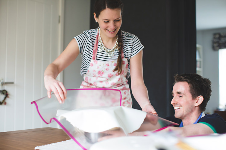 DIY Practice Wedding Cake Baking Engagement Shoot http://hbaphotography.com/ 