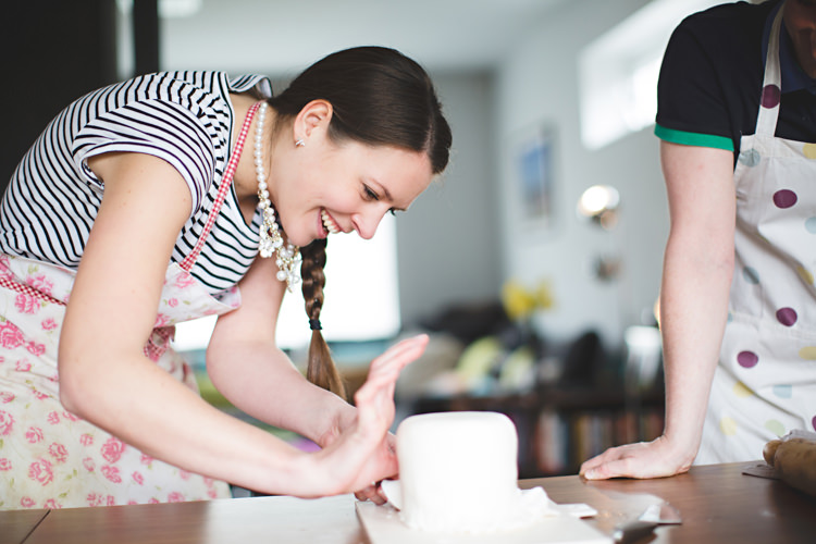 DIY Practice Wedding Cake Baking Engagement Shoot http://hbaphotography.com/ 