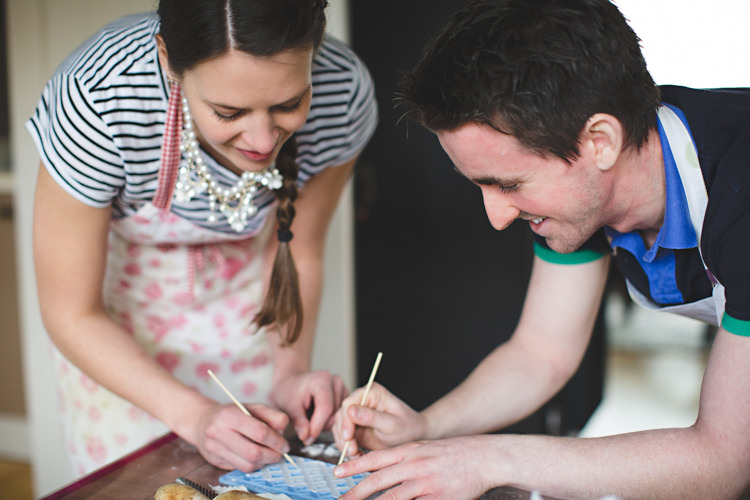 DIY Practice Wedding Cake Baking Engagement Shoot http://hbaphotography.com/